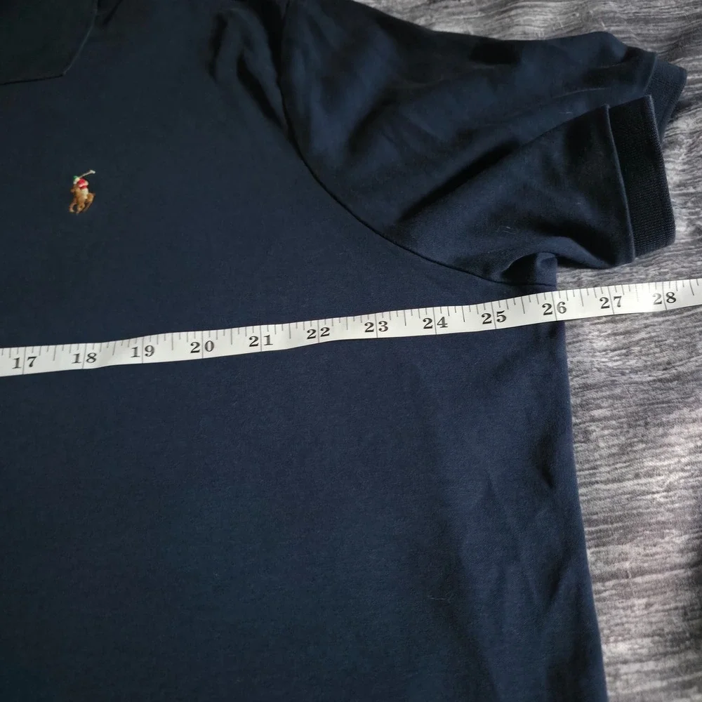 Polo Ralph Lauren Mens XL Classic Fit Navy Blue Short Sleeve Cotton Polo Shirt